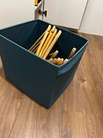 4 x blauwe ikea kallax doos, Ophalen, Gebruikt