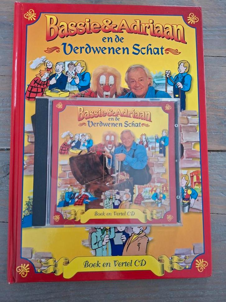 Bassie & Adriaan en de Verdwenen Schat Boek & Vertel CD, Boeken, Kinderboeken | Jeugd | onder 10 jaar, Zo goed als nieuw, Fictie algemeen
