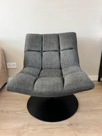 Dutchbone draai fauteuil, grijs, Huis en Inrichting, Fauteuils, Ophalen, Gebruikt, Minder dan 75 cm, Stof