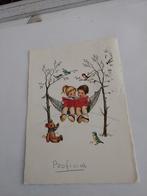 KINDEREN IN HANGMAT LEZEN EEN BOEK. 1964, Ophalen of Verzenden, 1960 tot 1980, Kinderen