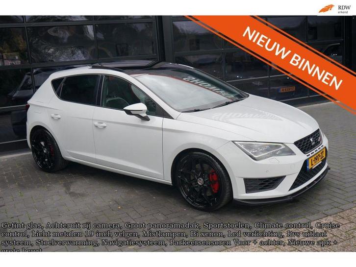 Seat Leon 2.0 TSI Cupra 280, Panodak, Clima, Navi, Camera, X, Auto's, Seat, Bedrijf, Te koop, Leon, ABS, Achteruitrijcamera, Airbags