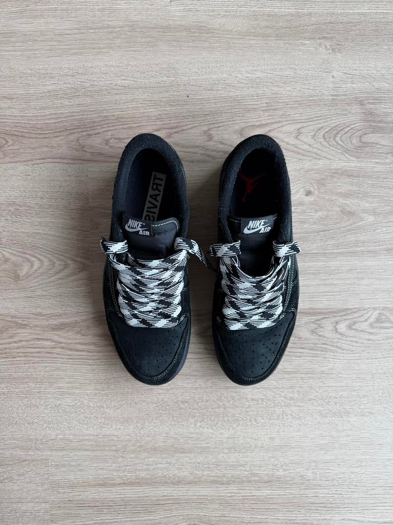 Nike Air Jordan 1 x Travis Scott "Black Phantom" - Maat 44EU, Zwart, Ophalen of Verzenden, Sneakers of Gympen, Gedragen