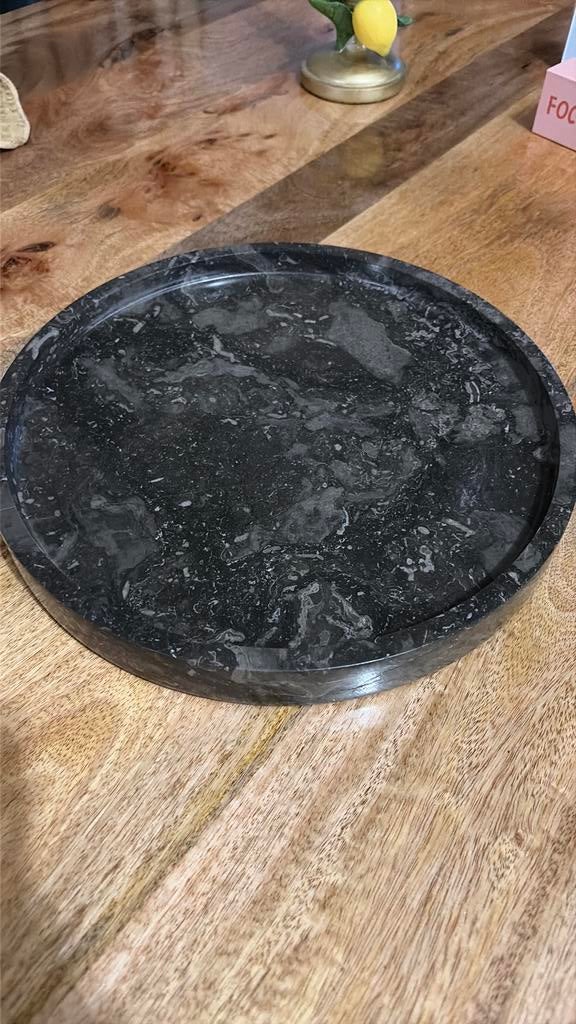 Marmeren schaal Aquanova, Huis en Inrichting, Woonaccessoires | Dienbladen, Ophalen, Zo goed als nieuw, Rond