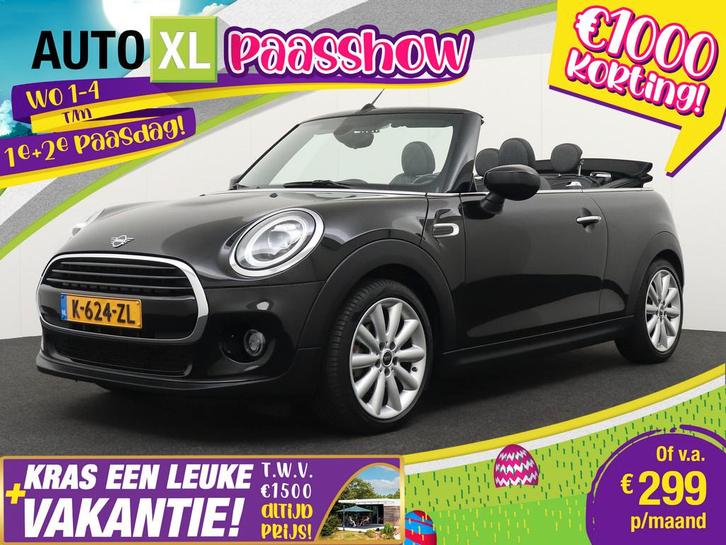 MINI Cabrio 1.5 136 PK Aut. Cooper Facelift Navi Climate LED, Auto's, Mini, Bedrijf, Te koop, Cabrio, ABS, Airbags, Airconditioning