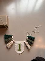 Handgemaakte Slinger met kwastjes en nummer 1, Ophalen of Verzenden, Zo goed als nieuw, Wanddecoratie