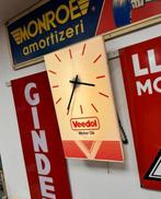 Vintage Veedol Motor Oil Lichtbak Klok - Garage Decoratie, Ophalen, Gebruikt, ., Lichtbak of (neon) lamp