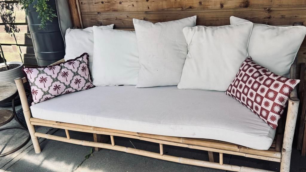 Bamboe bank 180 x 70, Gebruikt, Minder dan 75 cm, 150 tot 200 cm, Driepersoons