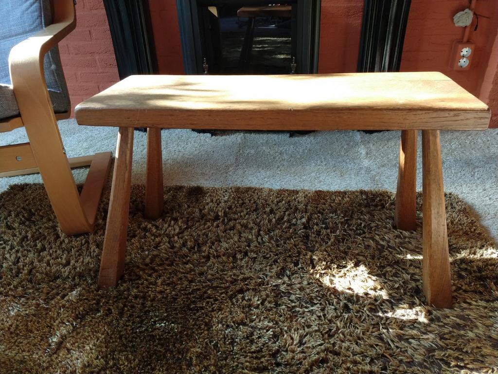 Nostalgische set massief eiken bijzettafels, Tuin en Terras, Tuinbanken, Ophalen, Hout