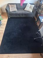 Zwart laagpolig vloerkleed 200x300 cm, Ophalen, Gebruikt, Zwart, 200 cm of meer