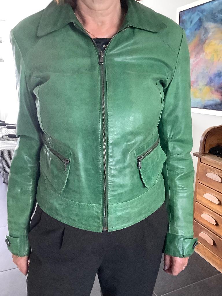Leren damesjasje merk Arma, Arma, Zo goed als nieuw, Jasje, Groen