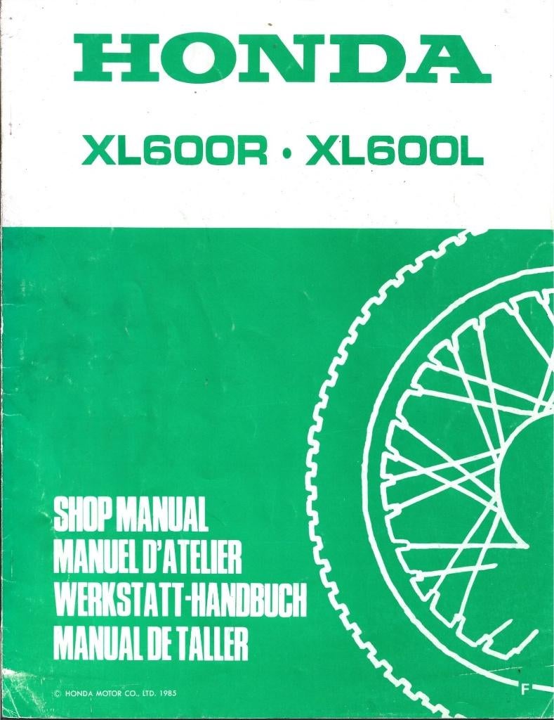 Honda XL600 R XL600 L addendum shop manual, Motoren, Handleidingen en Instructieboekjes, Ophalen of Verzenden, Honda