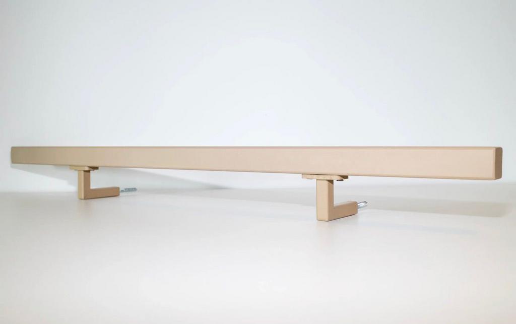 Stalen trapleuning rechthoek - taupe - 50x20 mm - VanHarte, Ophalen, Zo goed als nieuw