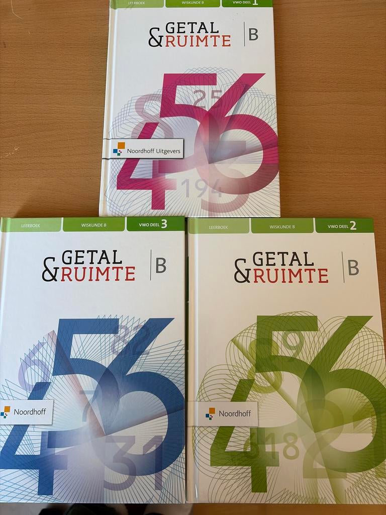Getal & Ruimte VWO Wiskunde B Leerboeken (Deel 1, 2, 3), Boeken, Ophalen of Verzenden, Gelezen, VWO, Wiskunde B