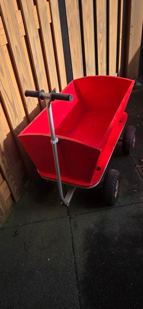 Stevige rode bolderkar voor kinderen en tuin, Caravans en Kamperen, Bolderkarren, Ophalen, Gebruikt