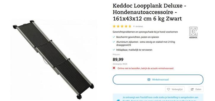 Keddoc hondenloopplank, Dieren en Toebehoren, Honden-accessoires, Zo goed als nieuw, Ophalen