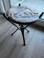 Unieke Afrikaanse kruk met olifantgravure, Ophalen