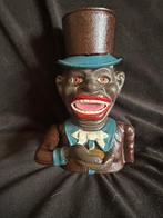 Spaarpot Jolly Boy met hoed., Verzamelen, Spaarpotten, Ophalen of Verzenden, Zo goed als nieuw, Metaal of Blik, Overige thema's