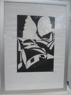 Aparte "voorstudie" van houtdruk Joris Minne, Antiek en Kunst, Ophalen of Verzenden