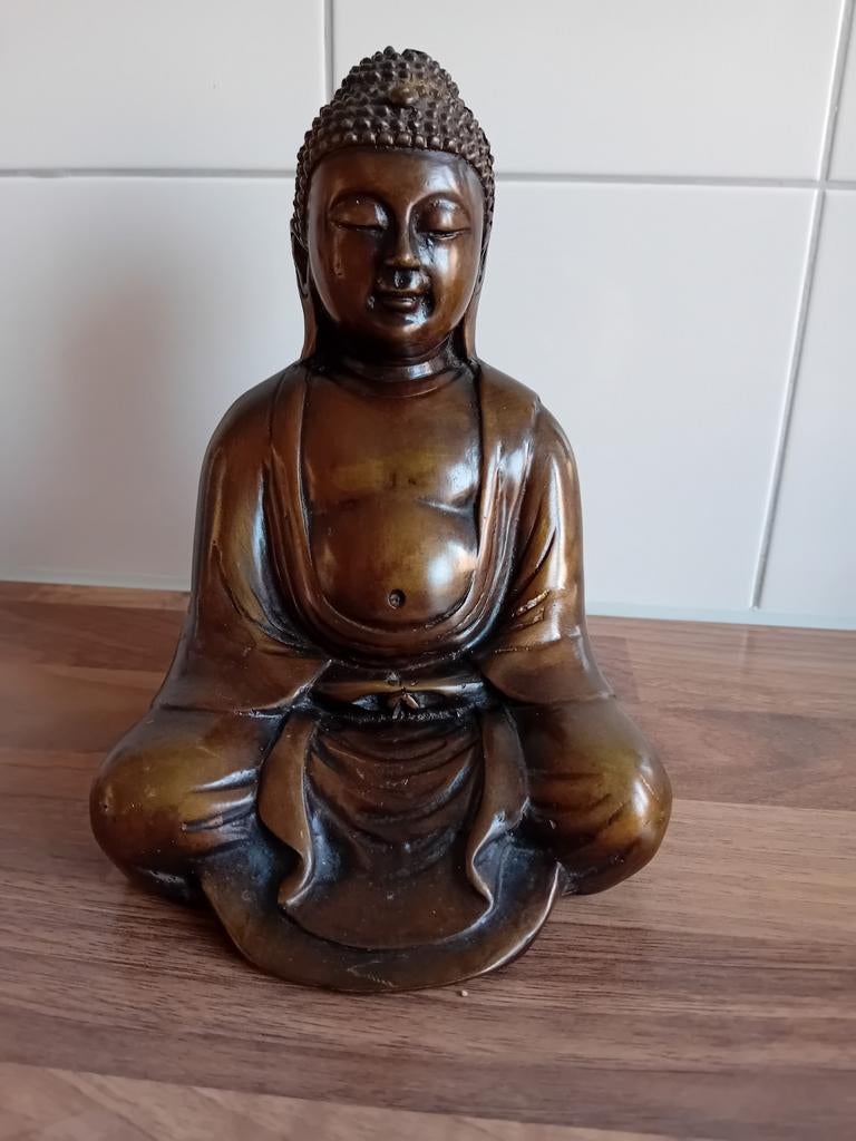 BRONZEN BOEDDHA BRONS BOEDDHA  BEELDJE VINTAGE, Ophalen of Verzenden