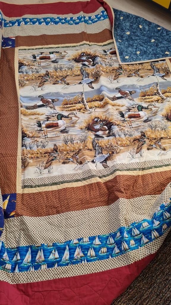 Grote tweepersoons quilt, Ophalen