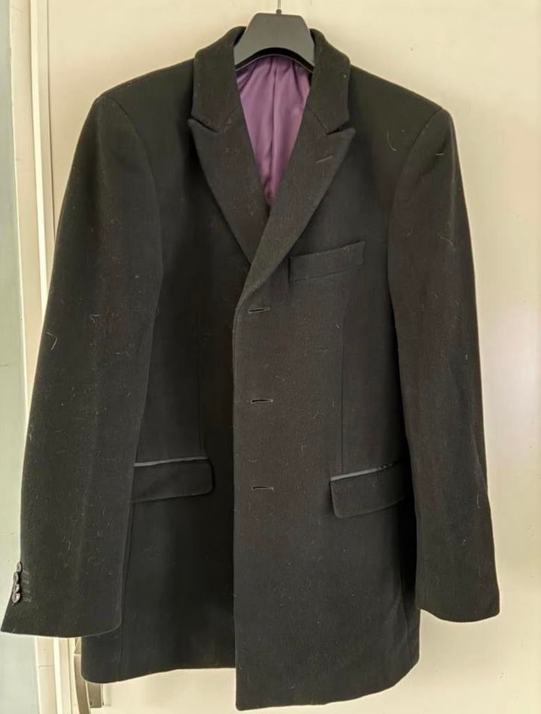 Zwarte loden winterjas maat 50 Van Gils, Ophalen of Verzenden, Gedragen, Maat 48/50 (M), Zwart