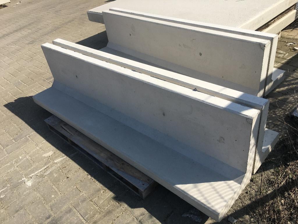Keerwand beton wand L-wand hoogteverschil afscheiding, Ophalen, Nieuw