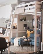 IKEA Stora hoogslaper 140x200 - Wit gebeitst, Huis en Inrichting, Slaapkamer | Stapelbedden en Hoogslapers, Ophalen, Gebruikt