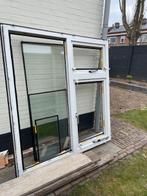 Kunststof kozijnen met dubbel glas, compleet met jaloezieën., Ophalen, Kunststof, Gebruikt, Raamkozijn