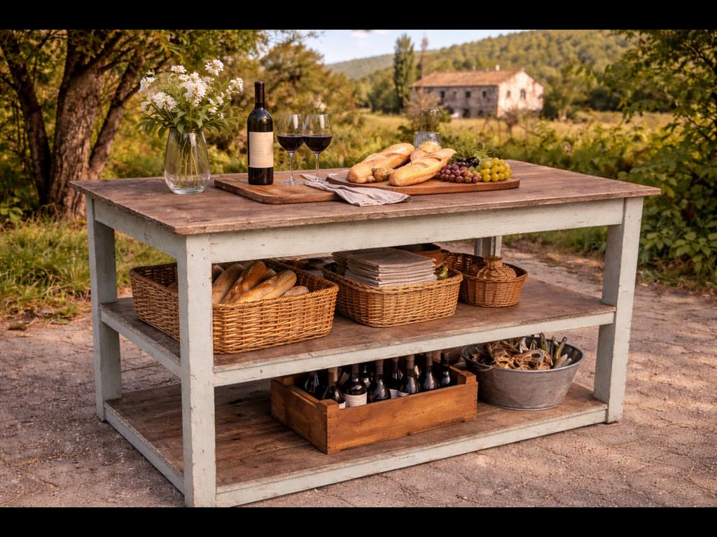 Antieke Werktafel / Keukeneiland, Ophalen