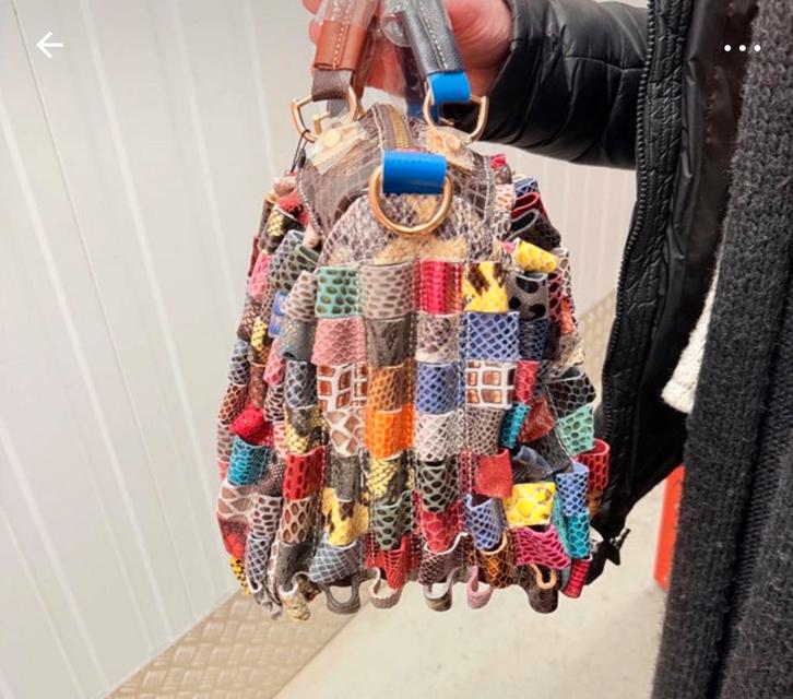 Multicolour Patchwork Lederen Giulliano Tas, Sieraden, Tassen en Uiterlijk, Tassen | Damestassen, Nieuw, Handtas, Overige kleuren