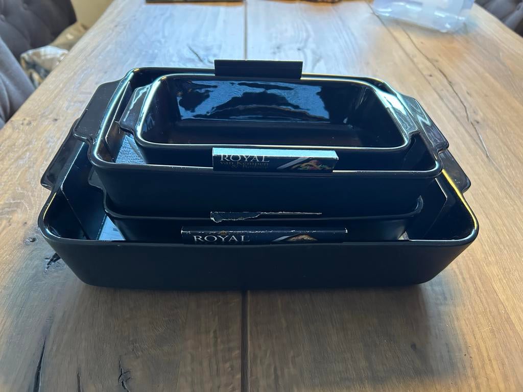 Set van 5 Royal VKB ovenschalen, Ophalen of Verzenden, Zo goed als nieuw
