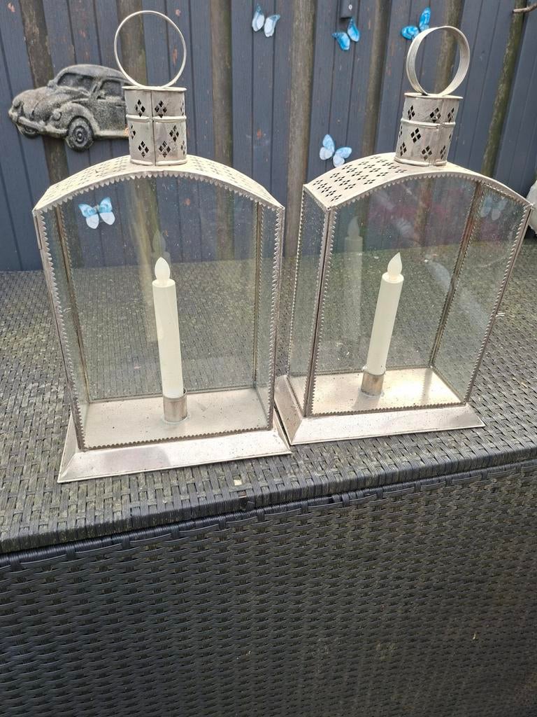 Twee windlichten voor binnen of buiten, Ophalen of Verzenden