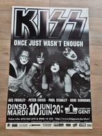 KISS 'Once Just Wasn't Enough' Concert Poster Gent, Verzamelen, Ophalen of Verzenden, Zo goed als nieuw, Muziek