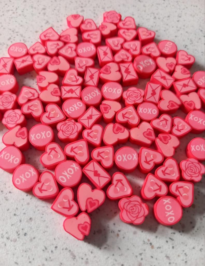 Love mix 1 polymeer kralen, Hobby en Vrije tijd, Kralen en Sieraden maken, Ophalen of Verzenden, Nieuw, Kraal