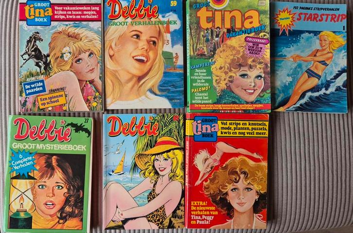 7 Vintage Stripboeken: Debbie, Tina, Mariska, Boeken, Stripboeken, Gelezen, Meerdere stripboeken, Ophalen of Verzenden