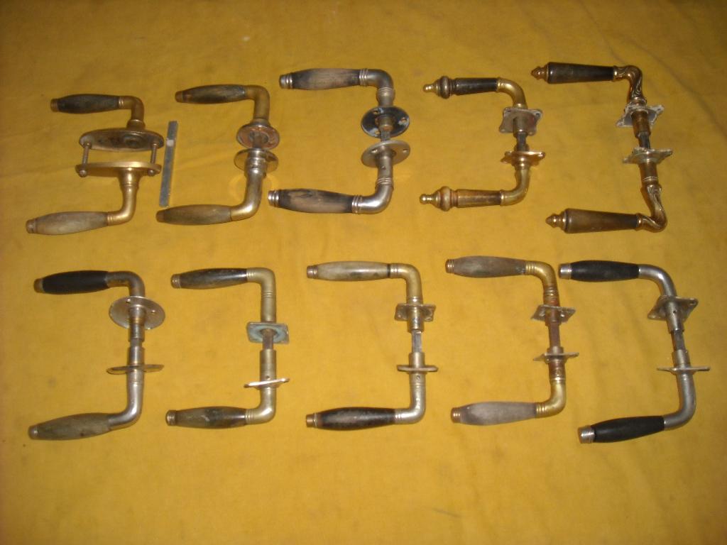 oude deurklinken kruk deur jaren 20/30 grepen deurkruk klink, Ophalen of Verzenden