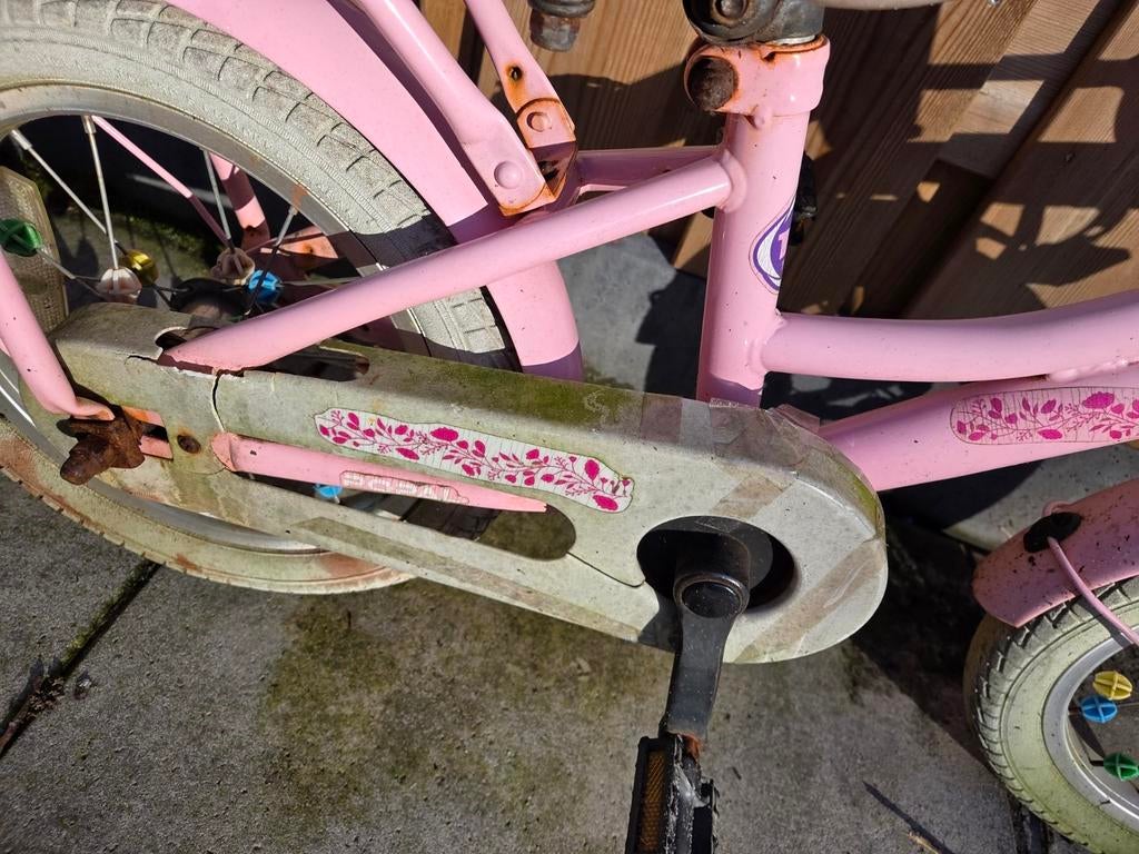 Cooper meisjesfiets roze 14 inch, Fietsen en Brommers, Fietsen | Kinderfietsjes, Ophalen, Gebruikt, Minder dan 16 inch, Cooper Popal