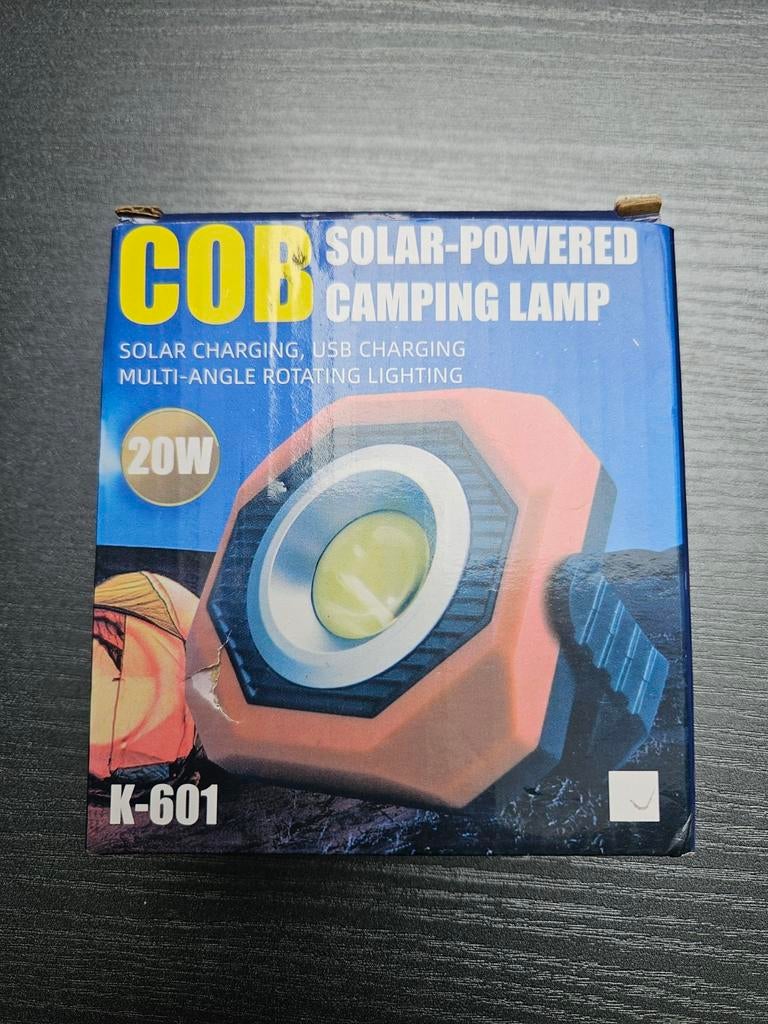 COB Solar-Powered Camping Lamp K-601, Ophalen of Verzenden
