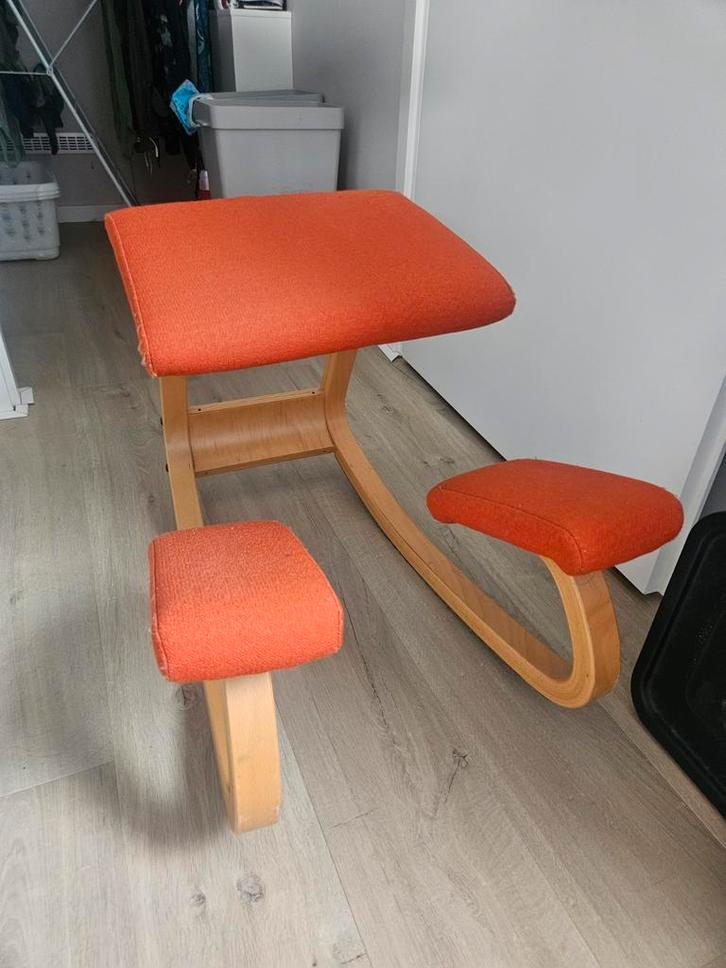 Ergonomische kniestoel - Oranje, Huis en Inrichting, Bureaustoelen, Gebruikt, Bureaustoel, Oranje, Ergonomisch, Ophalen