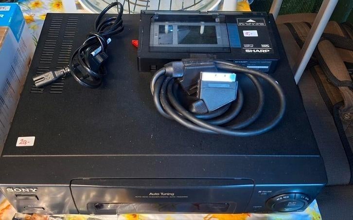 Sony VHS recorder met kabels, Audio, Tv en Foto, Videospelers, Ophalen