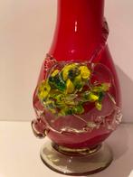 Vintage glazen vaas, handgeblazen in 'Tivoli Murano' stijl., Antiek en Kunst, Antiek | Glas en Kristal, Ophalen of Verzenden