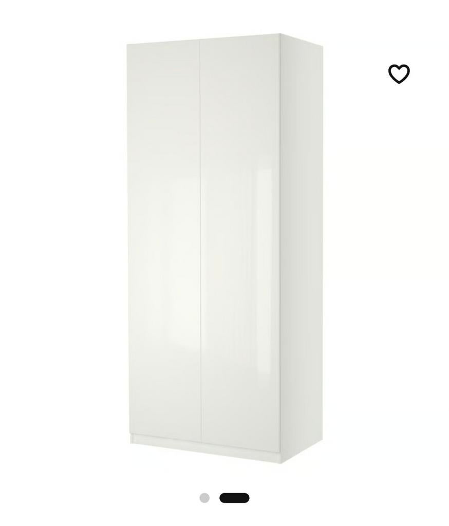 Witte kledingkast pax, 2 en 1 deur, Ophalen of Verzenden, 50 tot 75 cm, 200 cm of meer