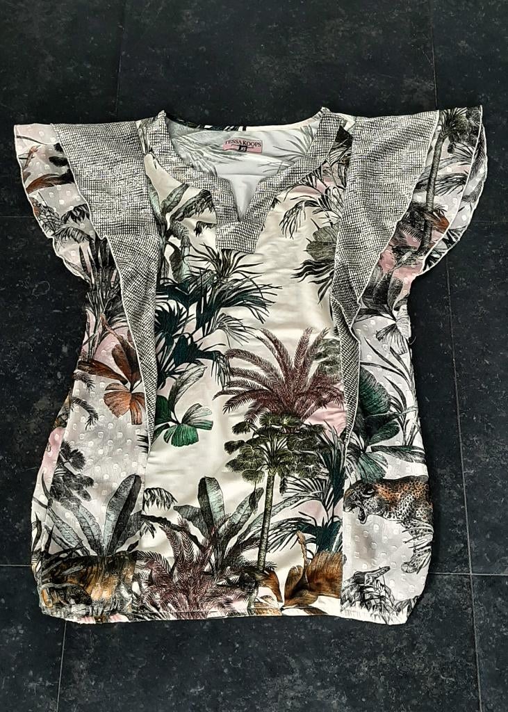TESSA KOOPS, meerkleurige blouse, mt XS, Overige kleuren, Ophalen of Verzenden, Zo goed als nieuw, Tessa Koops