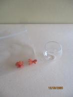 poppenhuis twee goudvissen met kom glas, Ophalen of Verzenden, Zo goed als nieuw, Decoratie