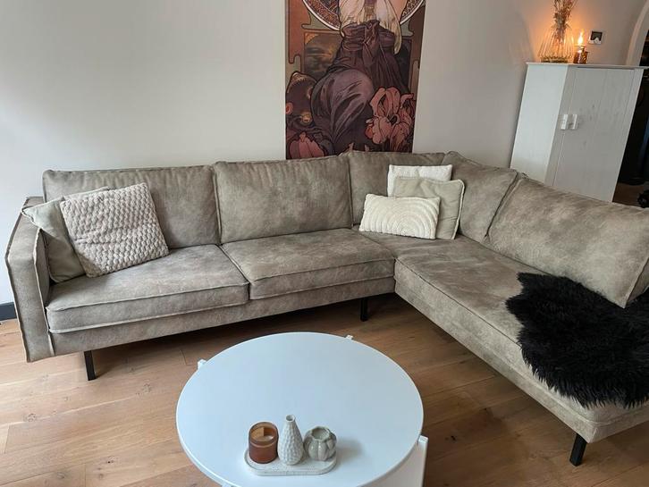 Hoekbank Hocker Woood Be Pure Home Rodeo, Huis en Inrichting, Banken | Complete zithoeken, Zo goed als nieuw, Leer, Ophalen