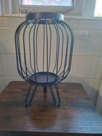 Zwarte metalen kandelaar - Modern design, Ophalen, Zwart, Zo goed als nieuw, Metaal