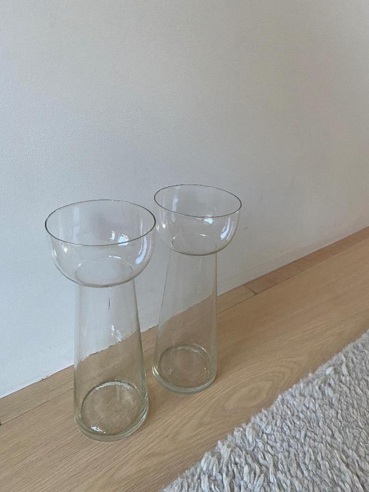 Hyacint bol glazen, per stuk € 20,--, Huis en Inrichting, Woonaccessoires | Vazen, Zo goed als nieuw, Overige kleuren, Minder dan 50 cm