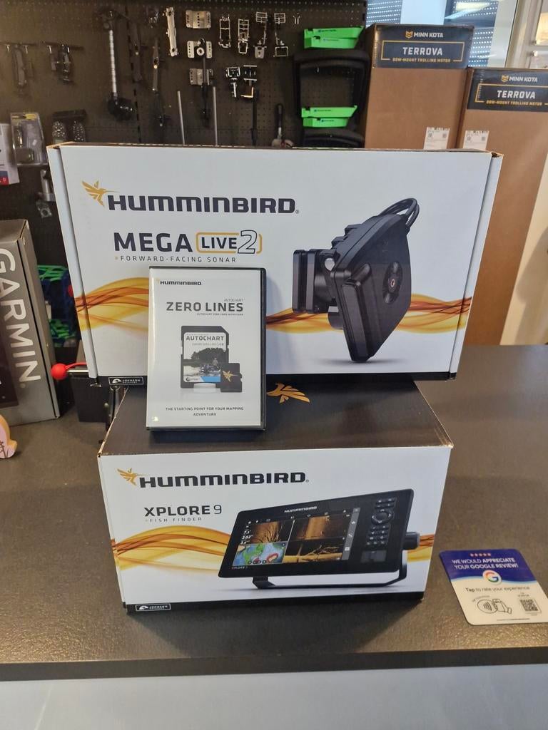 Spring Sale:Humminbird Xplore, Megalive2 & ZeroLine kaart, Ophalen of Verzenden, Nieuw, Kaartplotter of Fish Finder