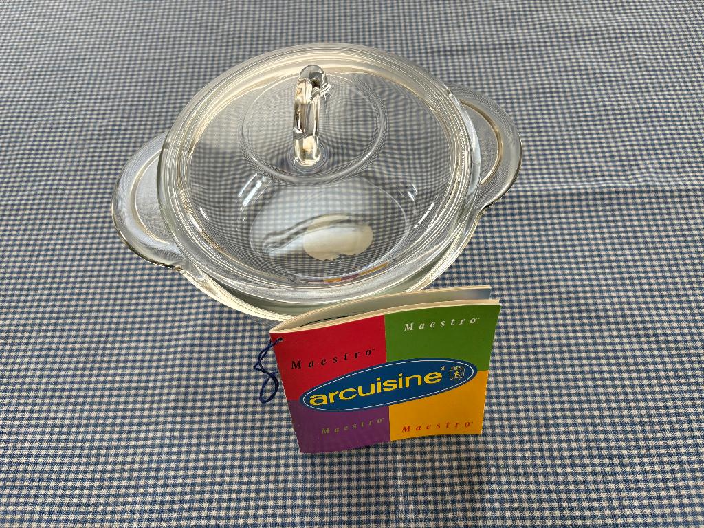 Arcuisine ovenschaal met deksel 16 cm, Ophalen, Zo goed als nieuw, Overige merken, Glas