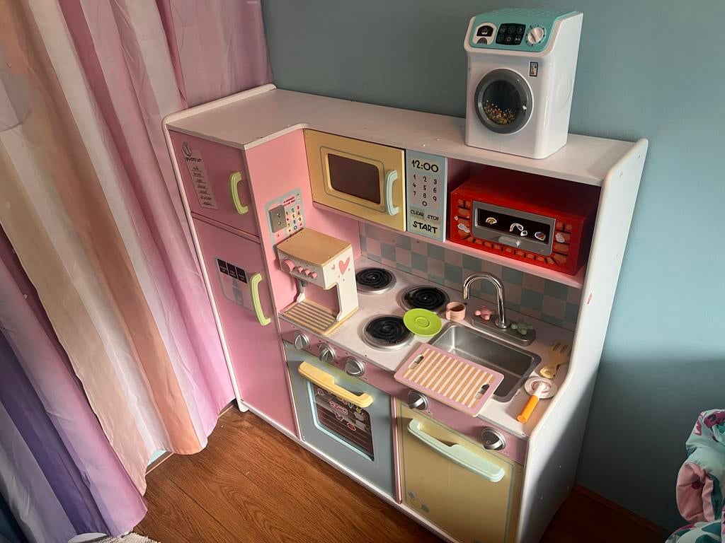 Speelgoed keuken roze, Ophalen, Gebruikt, Hout, Speelkeuken